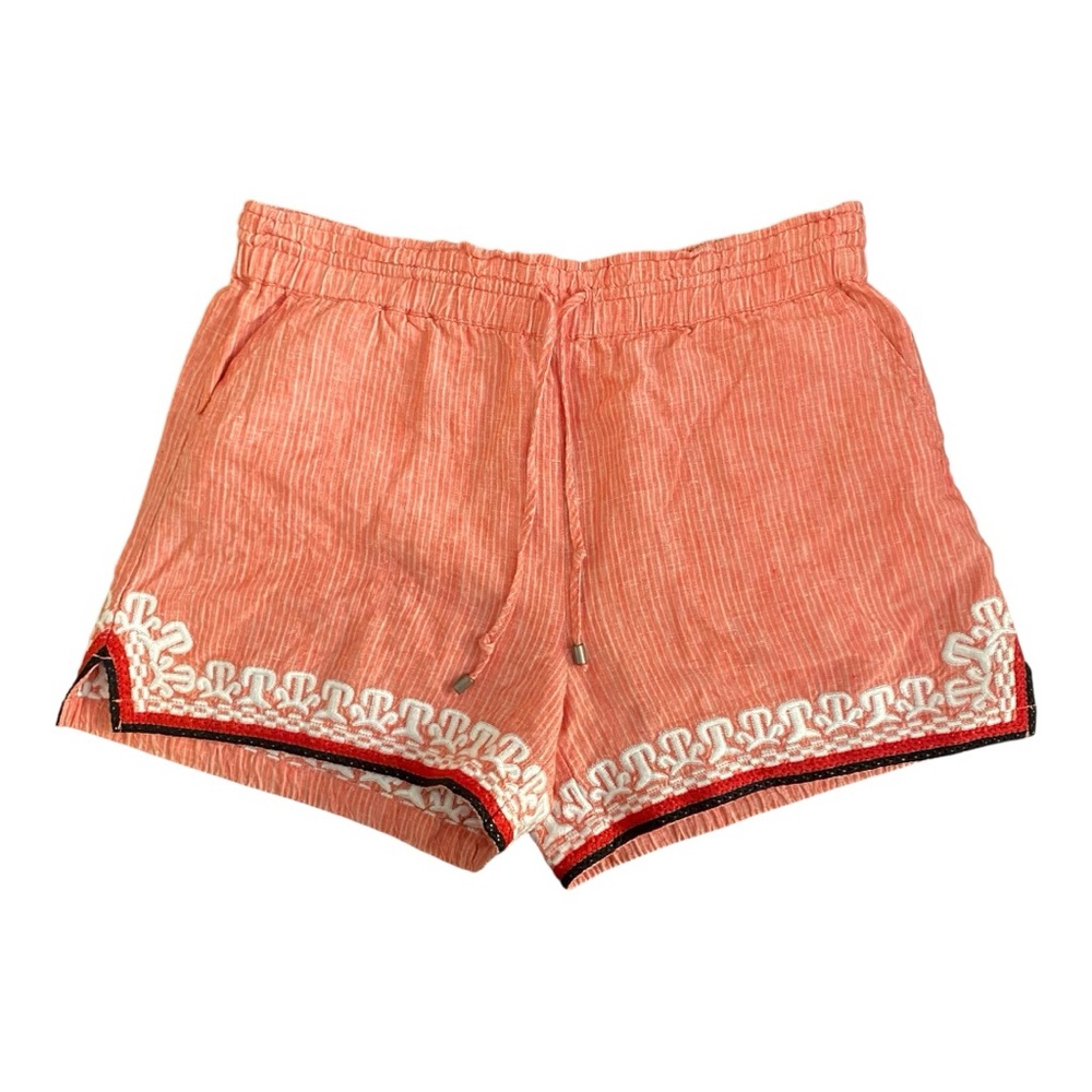 Anthropologie Coral Embroidered Women Shorts